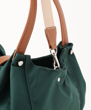 LA BAGAGERIE タックラウンド2WAYバッグ ダークグリーン