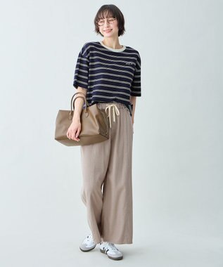 ANY リンガーTシャツ ネイビーボーダー