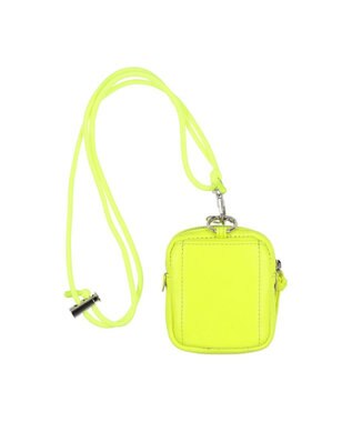 UNBILLION ペルケ perche / 蛍光レザーストラップ付き・チャームポーチショルダー イエロー