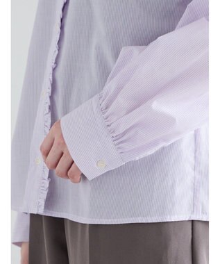 Te chichi パターンアソートスタンドフリルブラウス ラベンダー