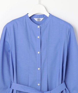 J.PRESS LADIES 【WEB限定】SOFT TC ストレッチ シャツ ワンピース 【WEB限定】ブルー系