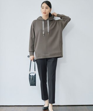 自由区 S 【WEB限定カラーあり・撥水加工・洗える】TRギャバテーパード パンツ ネイビー