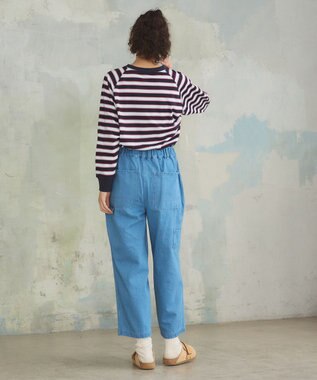 J.PRESS YORK STREET 【WOMEN】レトロボーダードルマン Tシャツ ネイビー系2