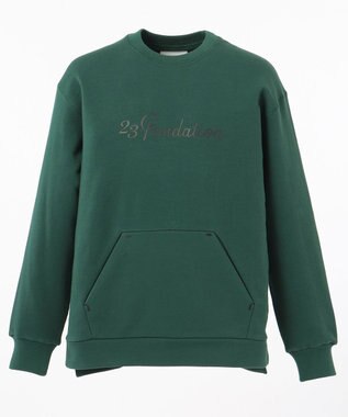 23区GOLF 【MEN】【23Fondation/WEB&一部店舗限定】ライト裏毛 スウェットプルオーバー グリーン系