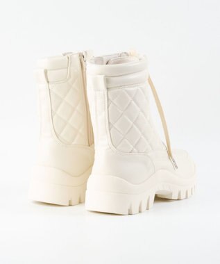 BONTRE 【MIONOTIS/ミオノティス】キルティングレースアップショートブーツ/40512 アイボリー