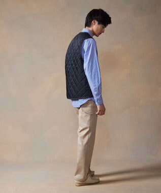 J.PRESS MEN メモリーツイルキルティングベスト ネイビー系