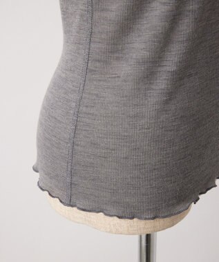 TOQUE 〈大草直子さんアドバイザー〉【天然素材】アルパカシルクリブ ロングT グレー