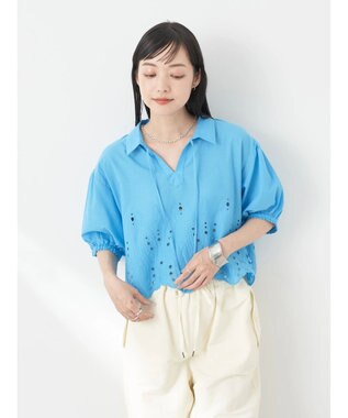 earth music&ecology エンブロイダリープルオーバー Off White