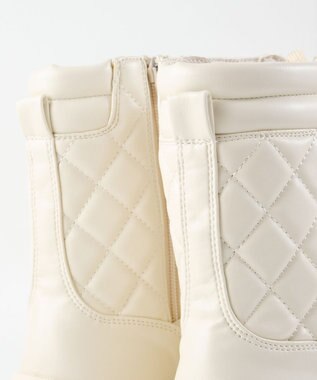 BONTRE 【MIONOTIS/ミオノティス】キルティングレースアップショートブーツ/40512 アイボリー