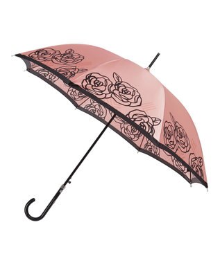 MOONBAT LANVIN COLLECTION 長傘 ローズ サテンプリント ジャンプ 耐風