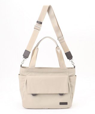Y'SACCS ダブルタブ　トラベル2WAYトートバッグ ライトベージュ
