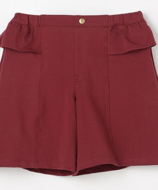 組曲 KIDS 【150-160㎝】ソフトストレッチ ショートパンツ ボルドー
