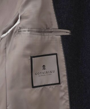 GOTAIRIKU ライトウェイトアンゴラ ステンカラーコート ダルブルー系