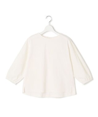J.PRESS YORK STREET 【WOMEN】ファブリックスリーブ　プルオーバー ホワイト系