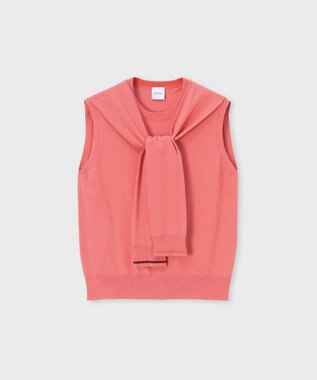 Paul Smith スリーブデザイン ノースリーブニット ピンク