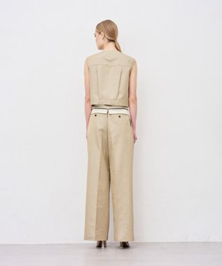 uncrave チノギャバジン ジレブラウス ベージュ