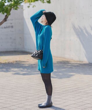 Tiaclasse キルティング巾着ショルダーバッグ ブラック