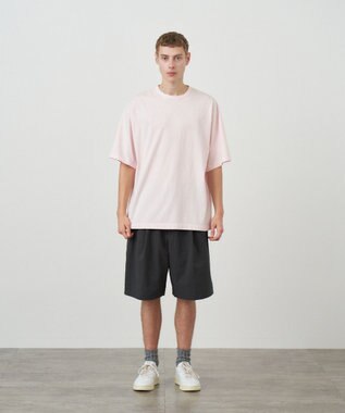 ATON NATURAL DYED NUBUCK | クルーネックTシャツ - UNISEX PINK