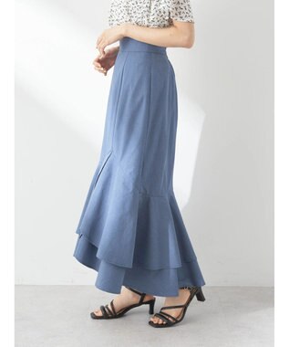 earth music&ecology チューリップヘムティアードスカート Blue