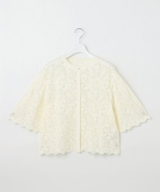 自由区 S 【洗える】フルールコードレース ブラウス エクリュ