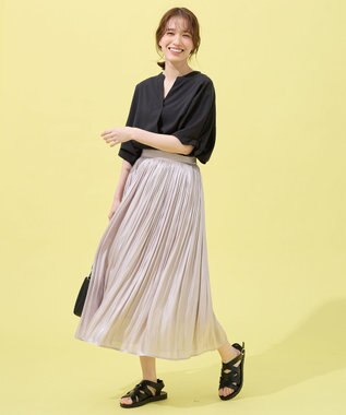 ANY タックスリーブブラウス ブラック