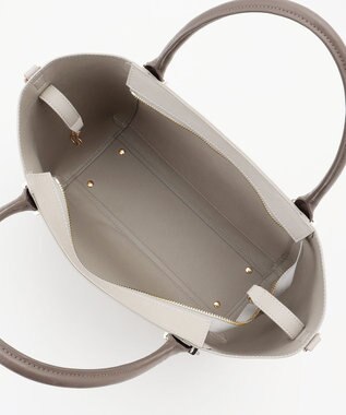 J.PRESS LADIES 【2点セット・A4サイズ収納可】MULTIトートバッグ ライトグレージュ×モカ系