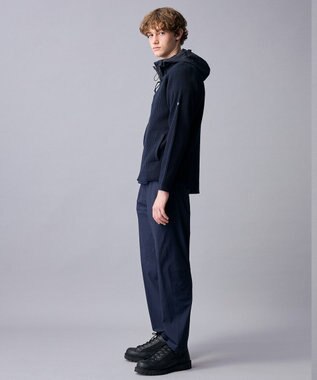 JOSEPH ABBOUD MOUNTAIN 【ストレッチ/5ポケット/ECO撥水/ソフト】ハイパワーシャンブレーピケストレッチ パンツ ネイビー系