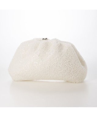 UNBILLION カシュカシュ cachecache / パール調ビーズ口金バッグ ホワイト