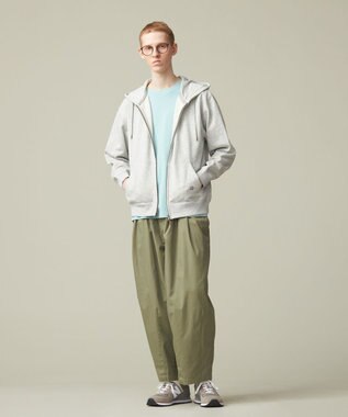 J.PRESS YORK STREET 【UNISEX】裏毛フルジップパーカー ライトグレー系