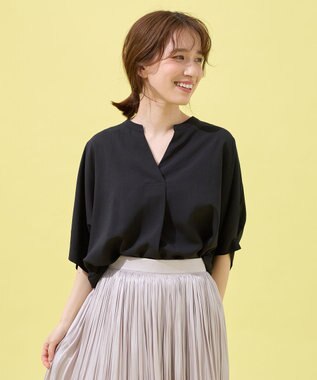 ANY L タックスリーブブラウス ブラック