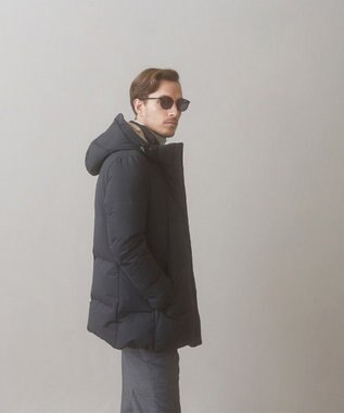 GOTAIRIKU 【仕事で着用可】MINOTECH メランジラミネート ダウンコート(23年モデル) ブラック系