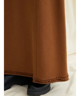 CRAFT STANDARD BOUTIQUE カットオフＡライン裏毛スカート Brown