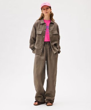 LENO LINEN EASY  PANTS 【UNISEX】/ リネンイージーパンツ KHAKI