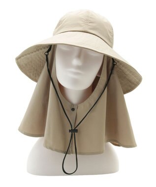 MOONBAT 【遮光100％/UVカット100％】フワクール (Fuwacool)  日差しを完全遮断バッククロスハット　遮光100　UV100 ベージュ