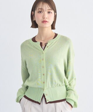 earth music&ecology ボタンアソートクルーネックカーディガン