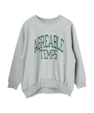 AMERICAN HOLIC ネップ裏毛ロゴスウェット Light Gray Mixture