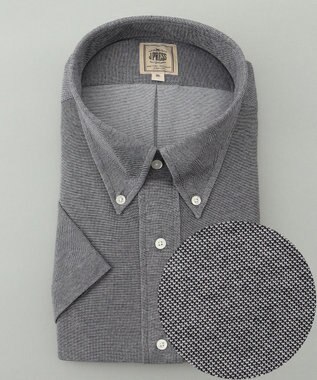 J.PRESS MEN 【KING SIZE】【夏に嬉しい高機能】カノコインレイパッチポケット シャツ/B.D ライトグレー系