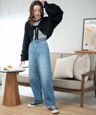 WEGO リボンニットボレロ ブラック