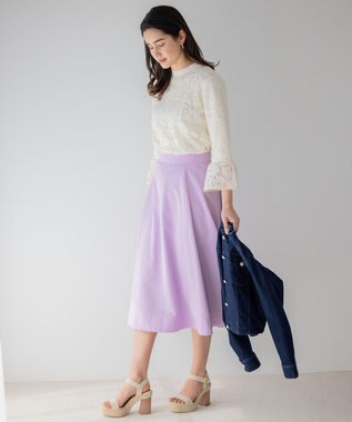 組曲 L 【23SS】ラッセルフラワーレースブラウス アイボリー系