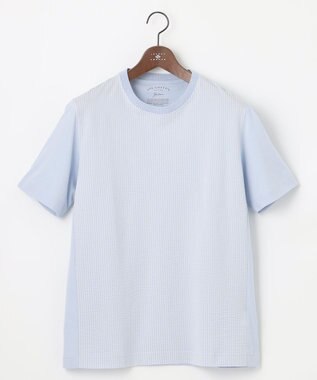 JOSEPH ABBOUD 【オーガニックコットン使用・日本製・26SS新色】JOEコットンサッカークルーネック Tシャツ ブルー26SSカラー