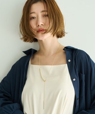 YECCA VECCA ボートネックサテンキャミ Ivory