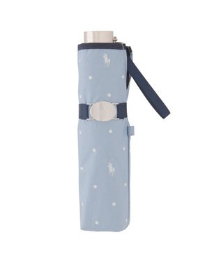 MOONBAT POLO RALPH LAUREN（ポロ ラルフローレン）晴雨兼用日傘 ドット 遮光率100% 遮熱 遮熱 UV ペールスカイ