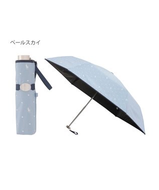 MOONBAT POLO RALPH LAUREN（ポロ ラルフローレン）晴雨兼用日傘 ドット 遮光率100% 遮熱 遮熱 UV ペールスカイ