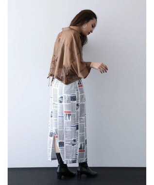 Green Parks ＥＧＯＩＳＴ　５分袖短丈シアーシャツ Brown