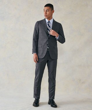 J.PRESS MEN 【J.PRESS MOVING】REDA 1865 メランジウィンドーペーン スラックス グレー系4