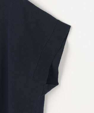 組曲 L 【洗える・型崩れしにくい】CHAI ニットTシャツ ネイビー系