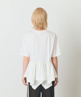 GRACE CONTINENTAL ペプラムカットトップ ホワイト