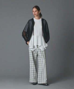 GRACE CONTINENTAL ペプラムカットトップ ホワイト