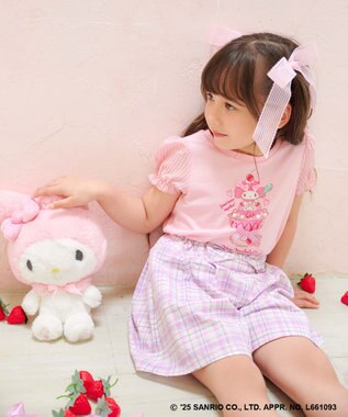 ANY KIDS 【any FAM ×サンリオキャラクターズ】パフスリーブ Tシャツ マイメロディ×ピンク
