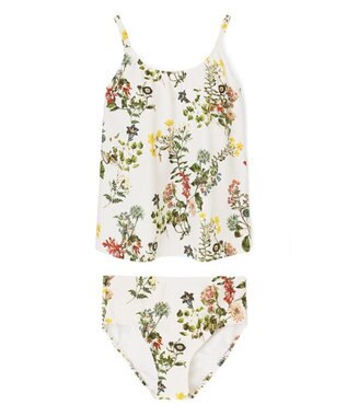 San-ai Resort（三愛水着楽園） ショルダードレス３点セット　13L・15L　【Coral veil（コーラルヴェール）】 ホワイト